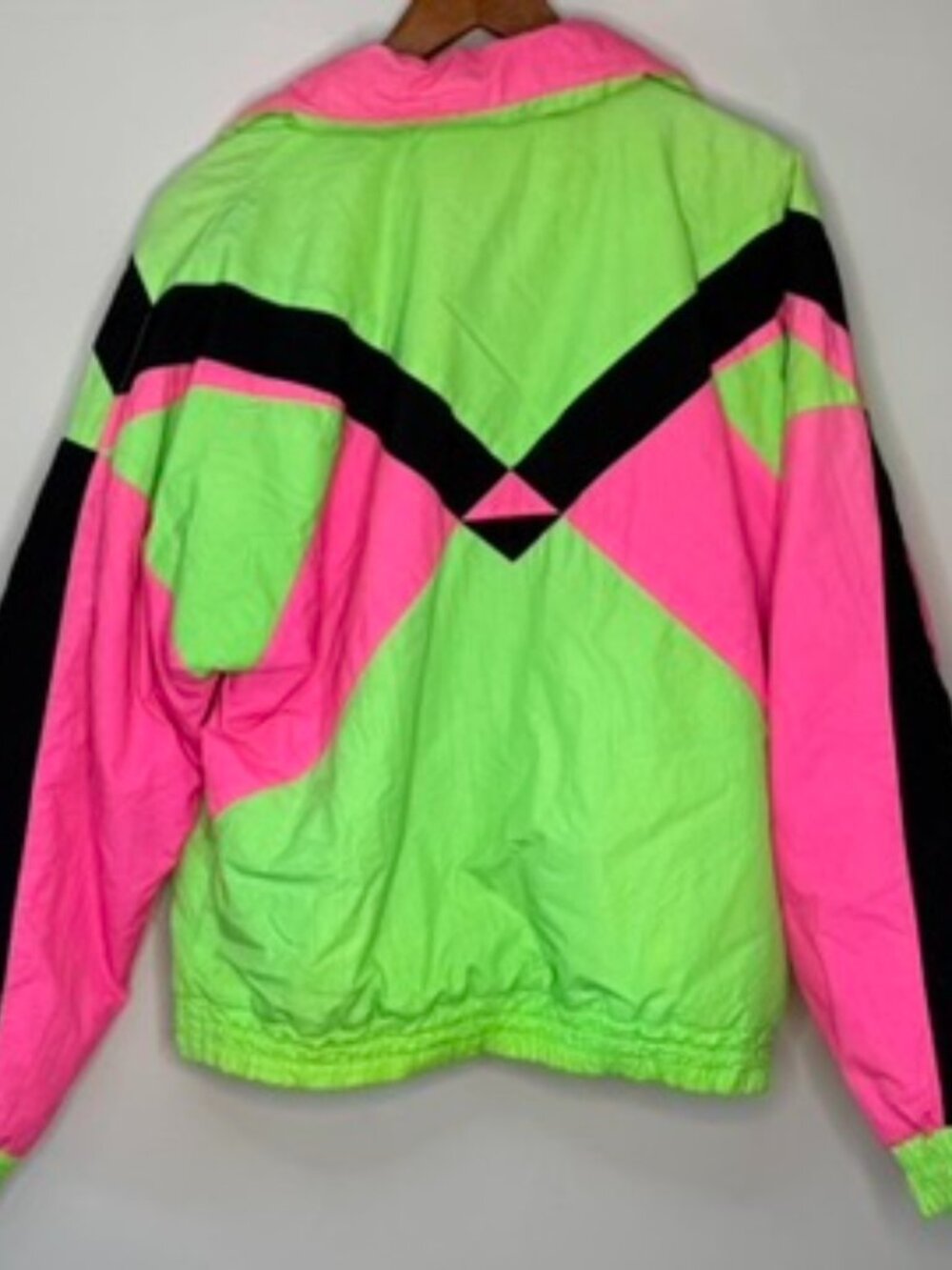 Vintage Dual Control Neon Colorblock 1/4 Zip Jacket S - Picture 2 of 7